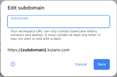 Edit subdomain