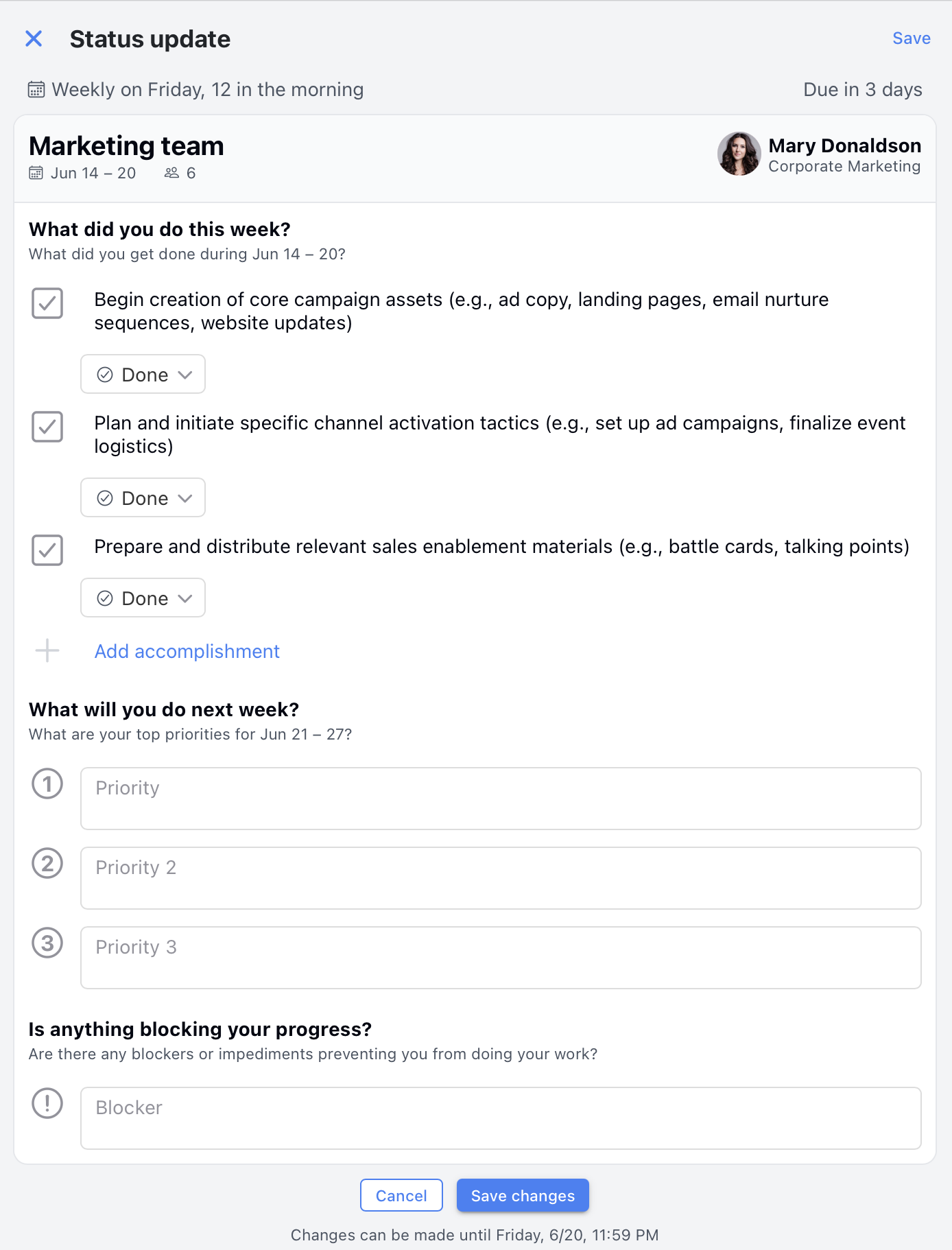 status form