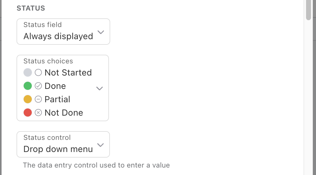 Accomplishments Settings settings