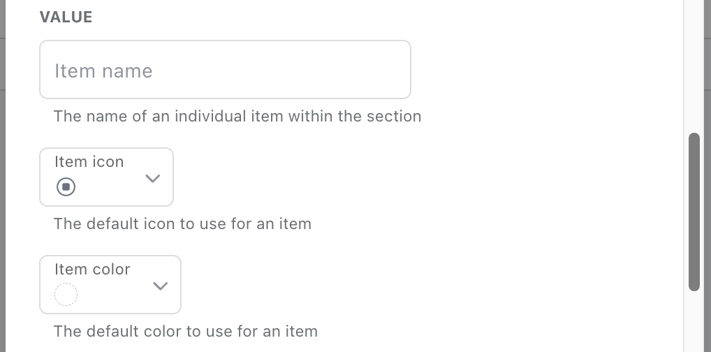 Checkbox Settings settings