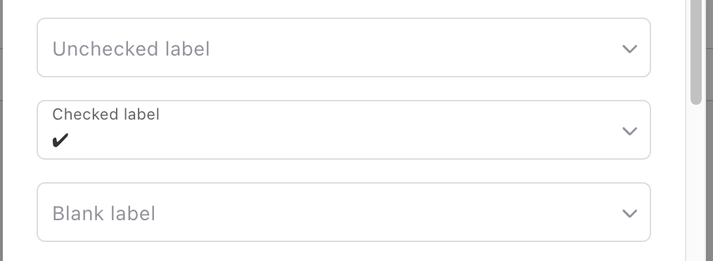 Checkbox Settings - Format
