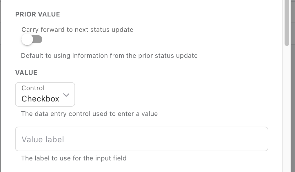 Checkbox Settings - Input
