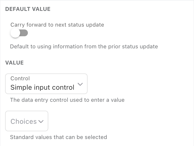 Number Settings - Input