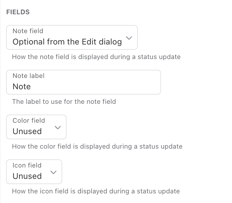 Objectives Settings settings