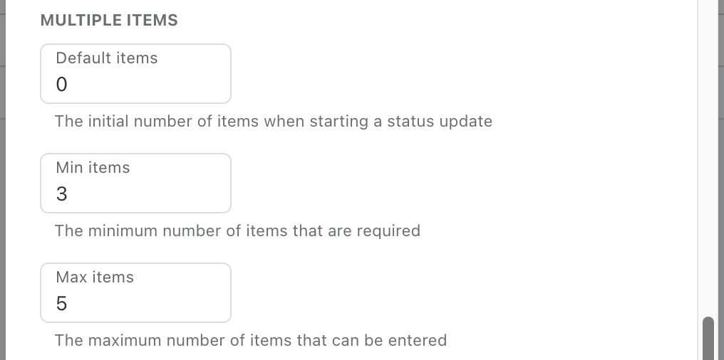 Objectives Settings settings