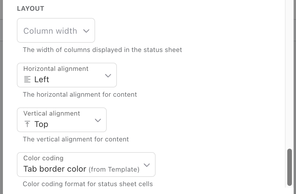 Objectives Settings settings