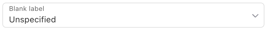 Checkbox Blank Label field