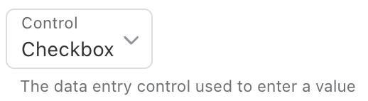Checkbox Control field