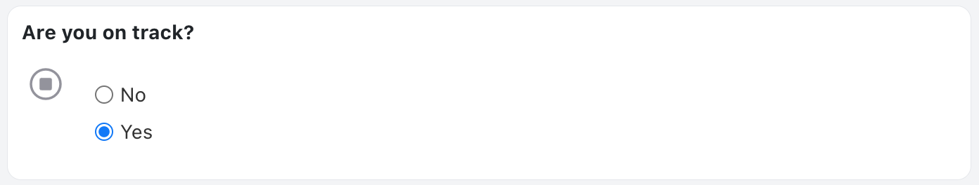 Checkbox Control - Vertical radio buttons