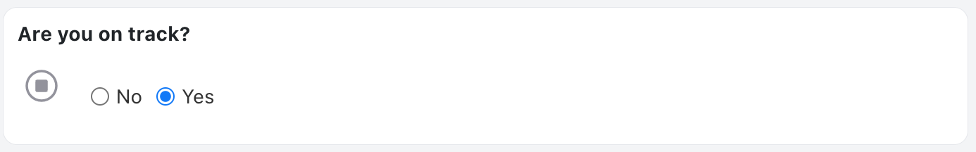 Checkbox Control - Horizontal radio buttons