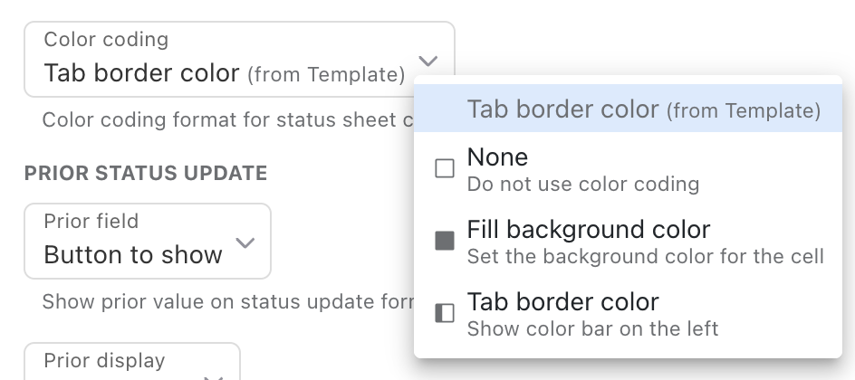 Text settings