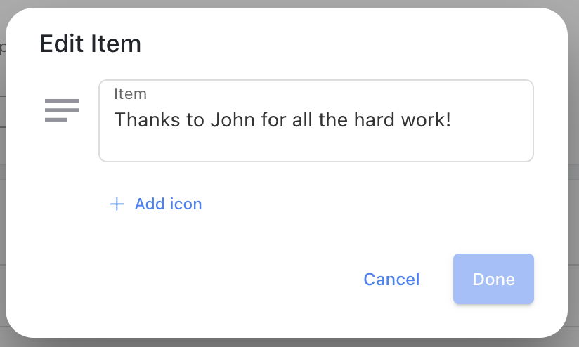 Icon Field - edit