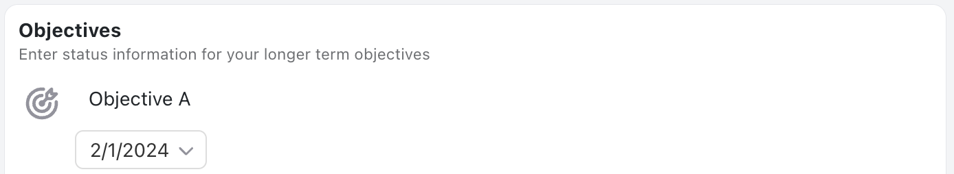 Objective Start Field - Always displayed