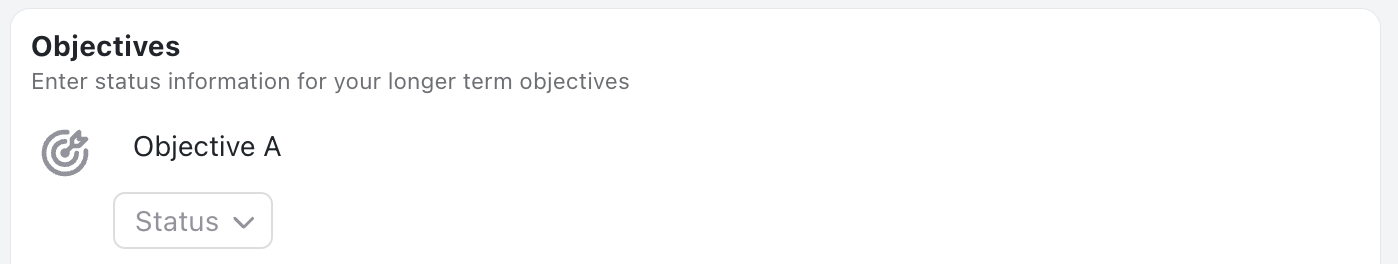 Objective Status Field - Always displayed