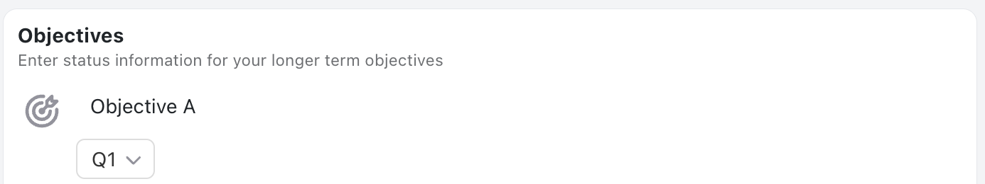Objective Time Period Field - Always displayed