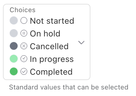 Text Choices field