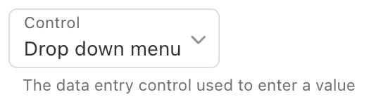 Text Control field