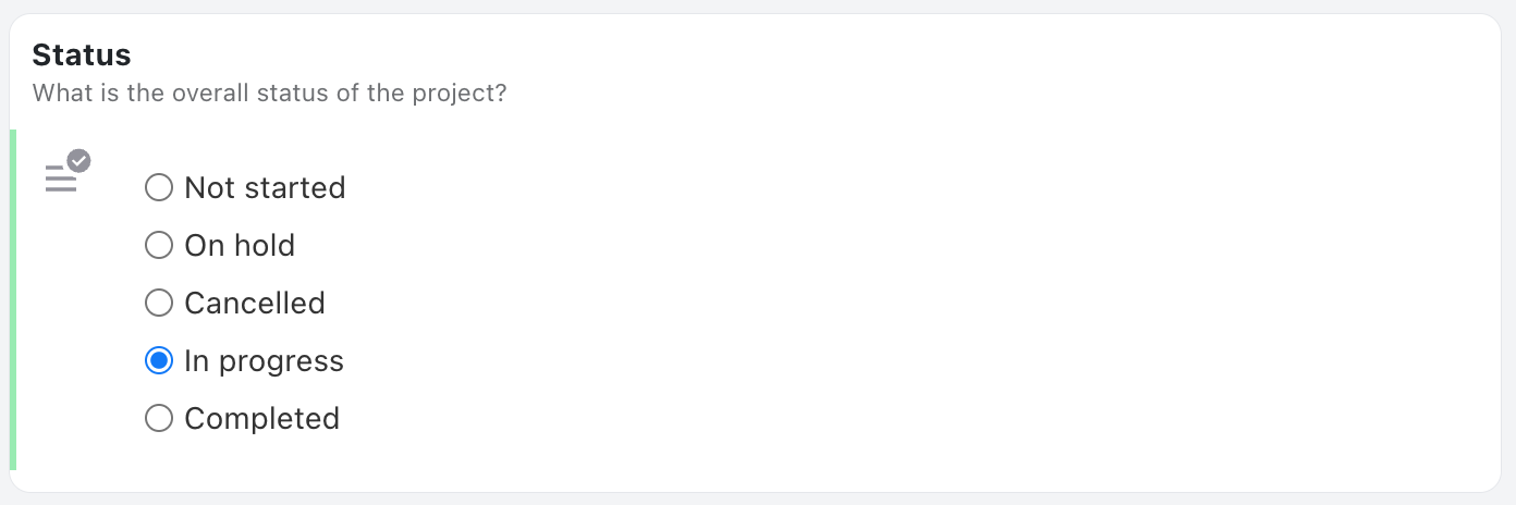 Text Control - Vertical radio buttons