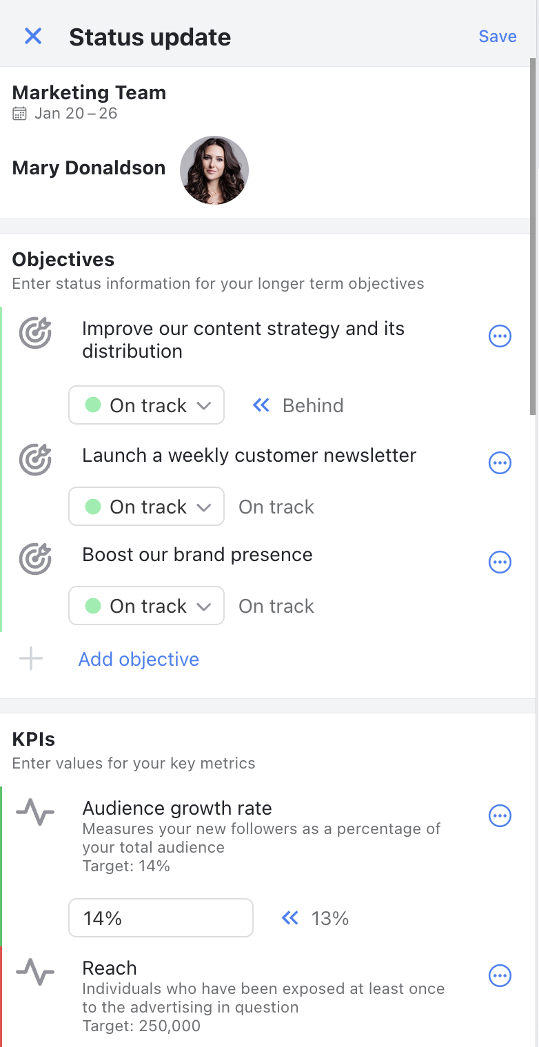 status sheet form iphone