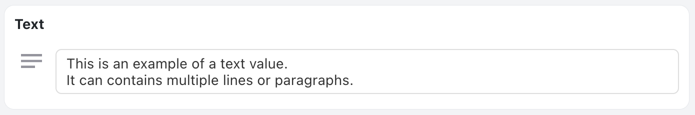 Text Section - Status update