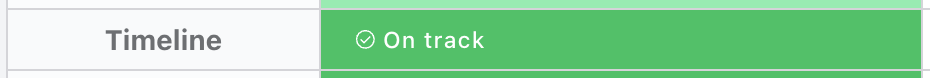 Project Timeline Status Section - Status sheet