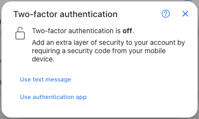 Two-factor authentication