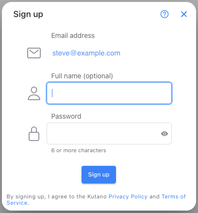 Sign-up