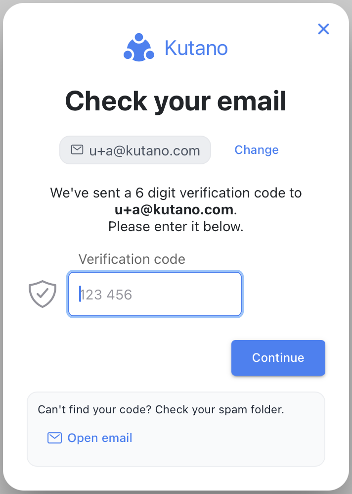 Verification dialog