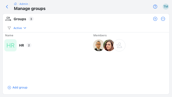 Group list