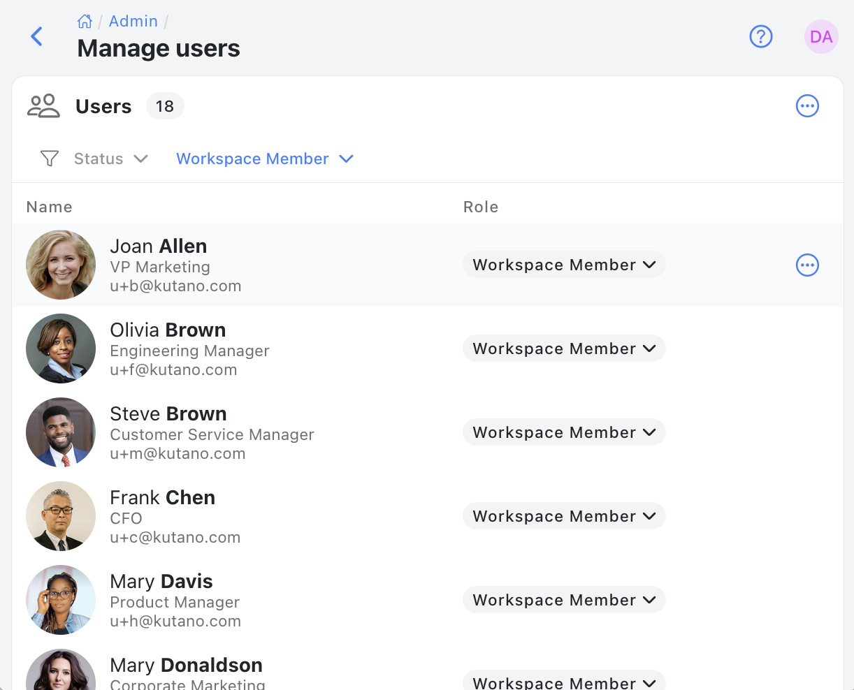 User list